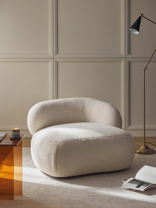Albariza Lounge Chair, Teddy Fur