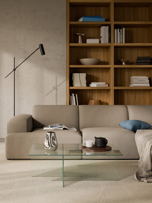 Anouvard Glass Coffee Table, W 102 cm