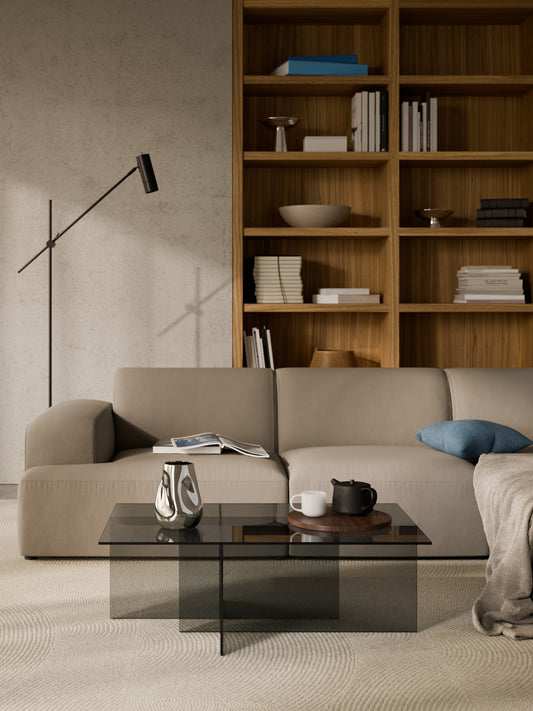 Anouvard Glass Coffee Table, W 102 cm