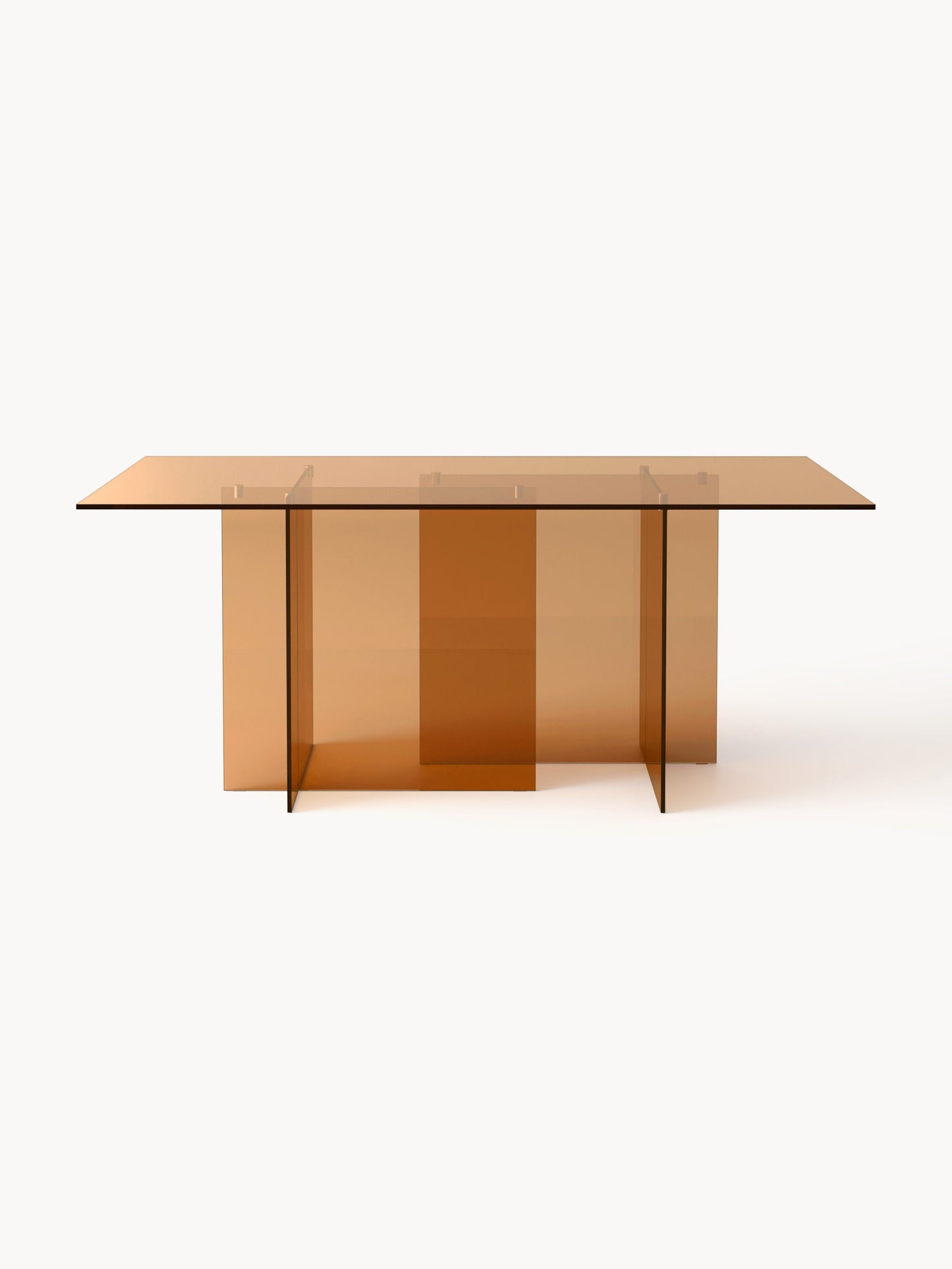 Anouvard Glass Dining Table, 180 x 90 cm