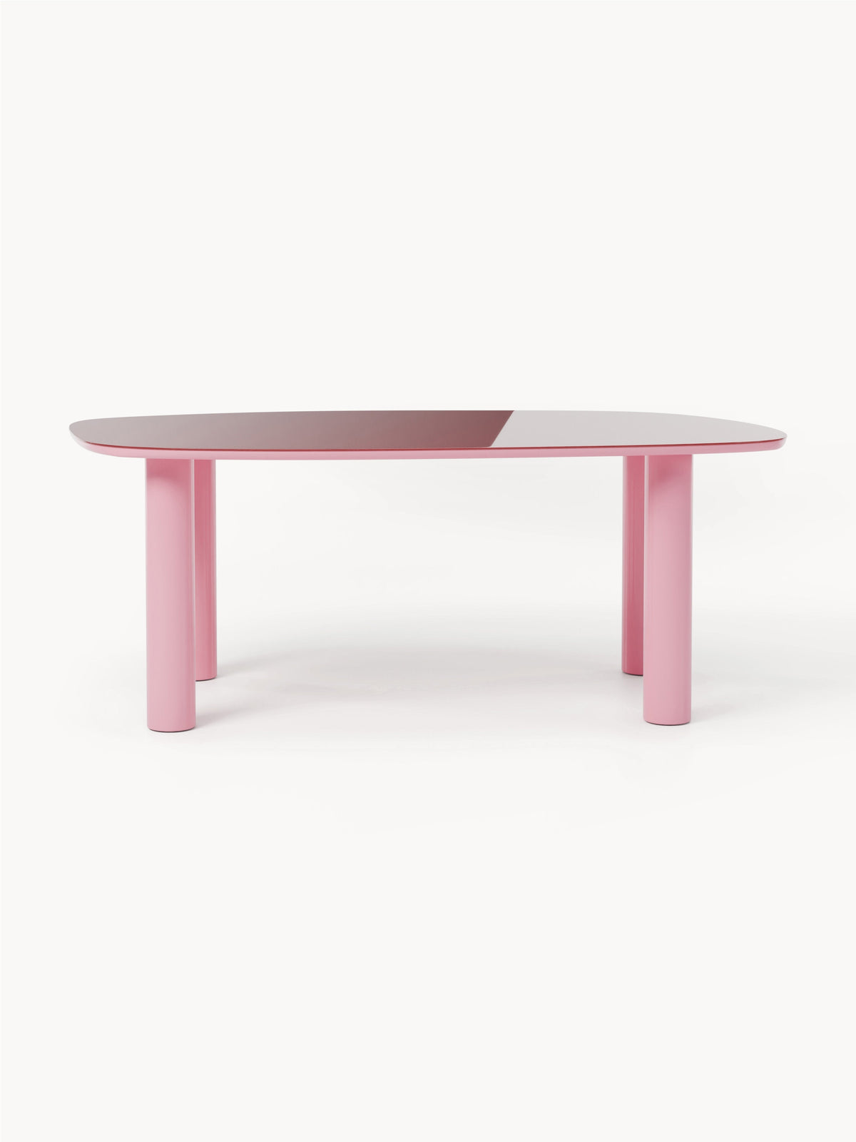 Benluce Organic Dining Table with Glass Top, 200 x 110 cm