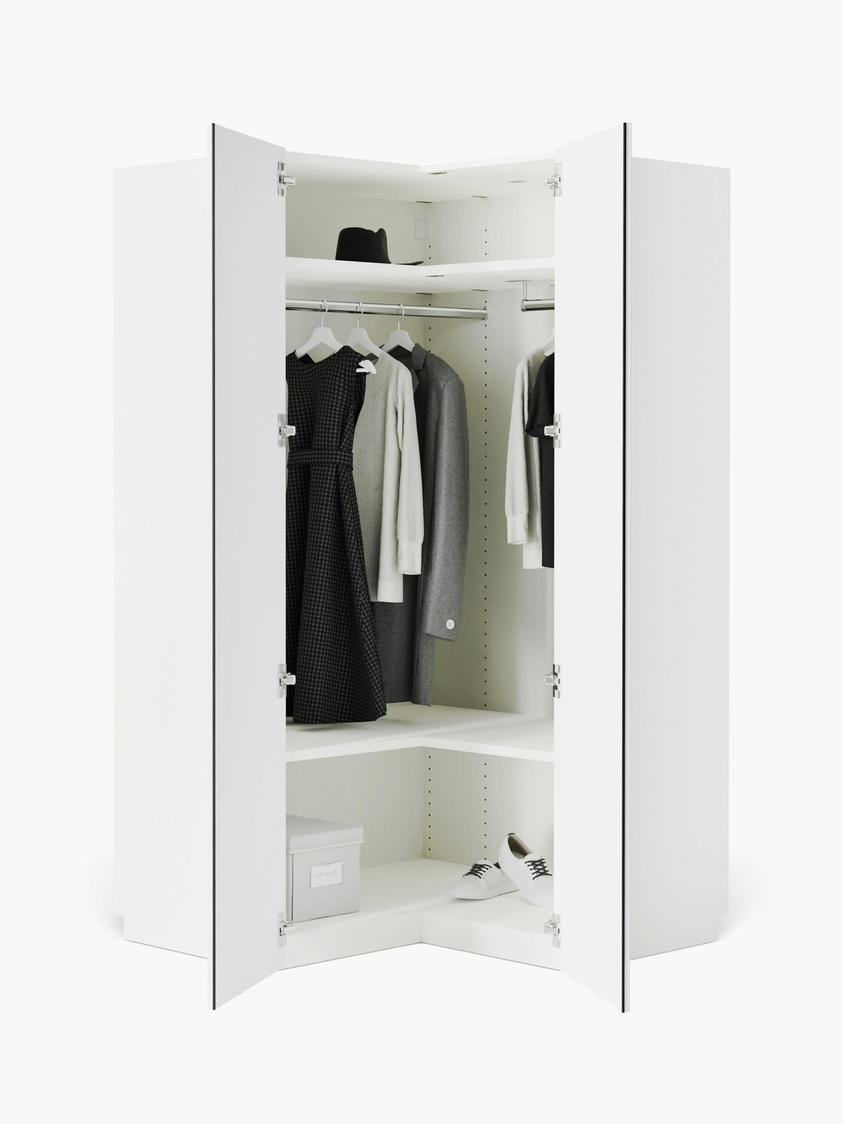 Charlbrune Modular Corner Wardrobe, 115 cm Wide