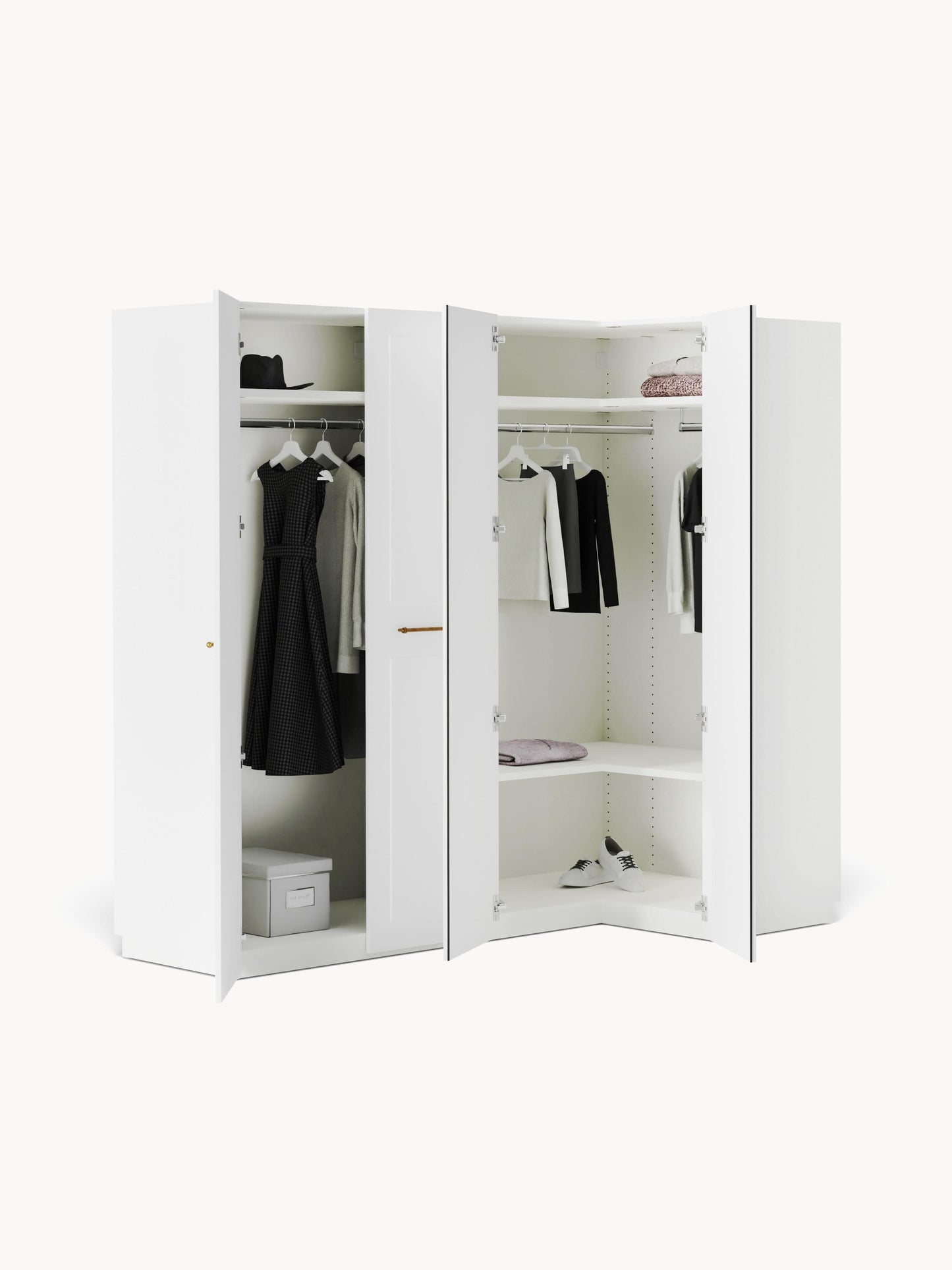 Charlbrune Modular Corner Wardrobe, 215 cm Wide, in Various Sizes