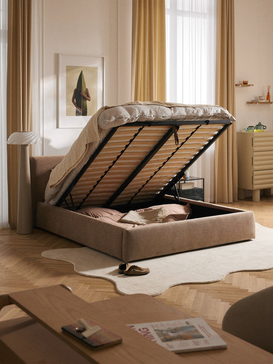 Clovarr Upholstered Storage Bed
