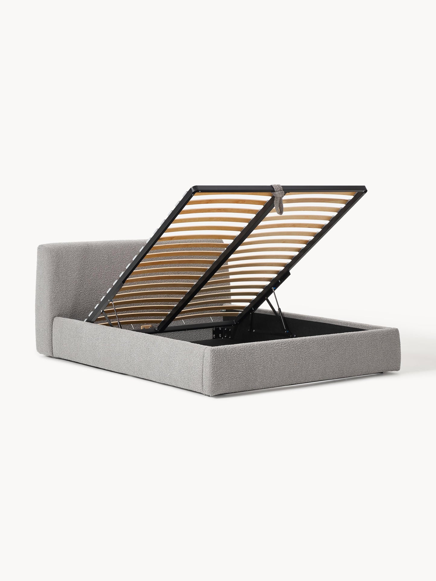 Clovarr Upholstered Storage Bed in Bouclé
