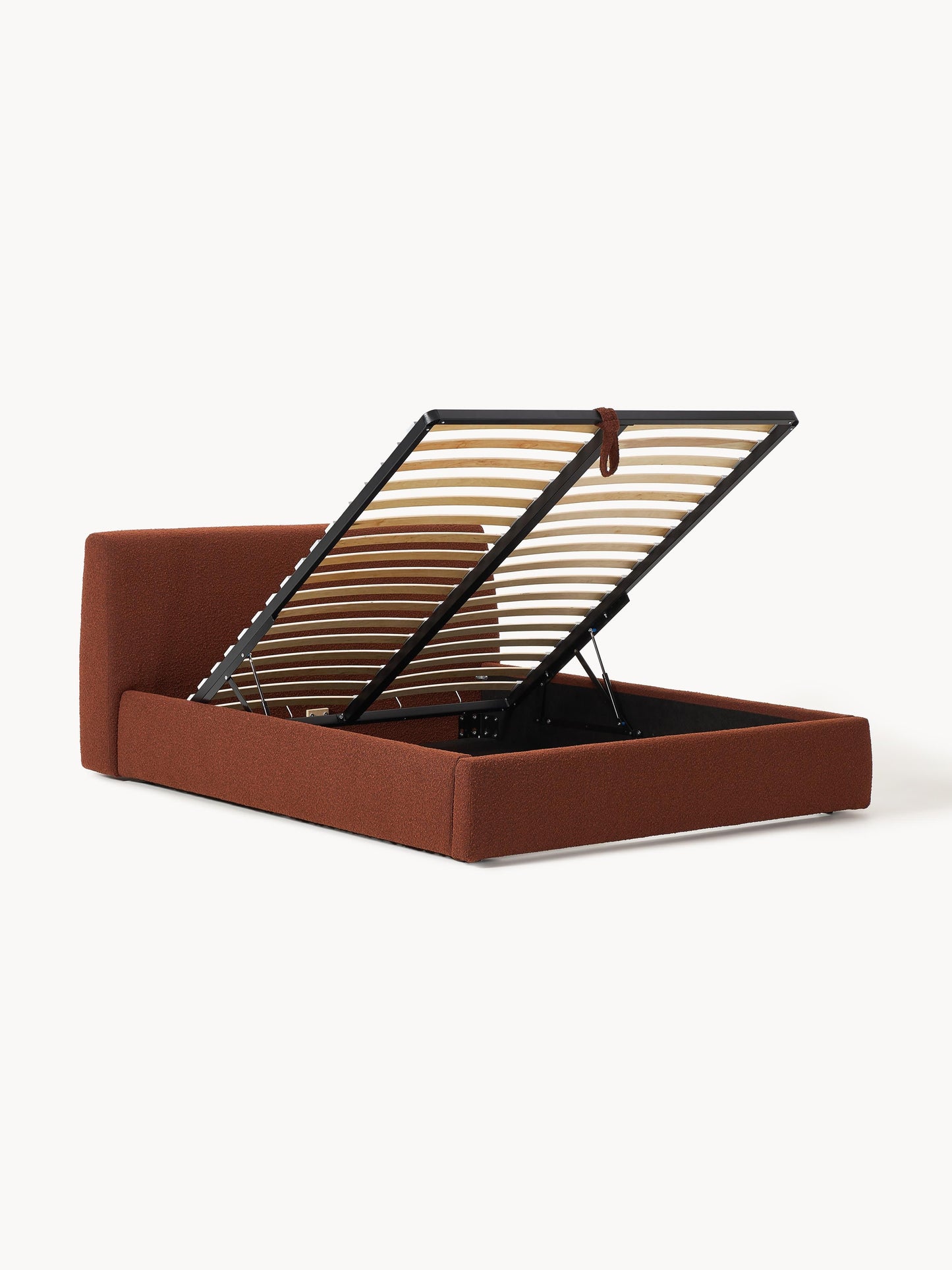 Clovarr Upholstered Storage Bed in Bouclé