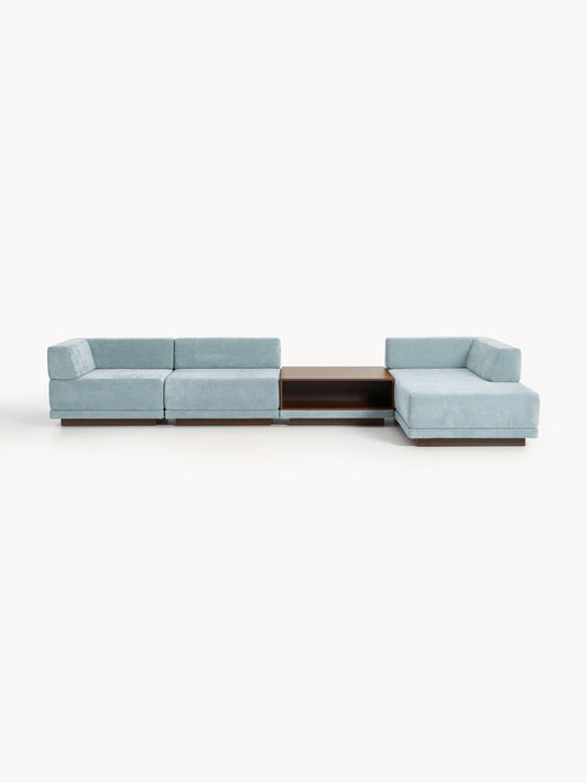Colvraine Modular Corner Sofa (4-Seater) with Coffee Table
