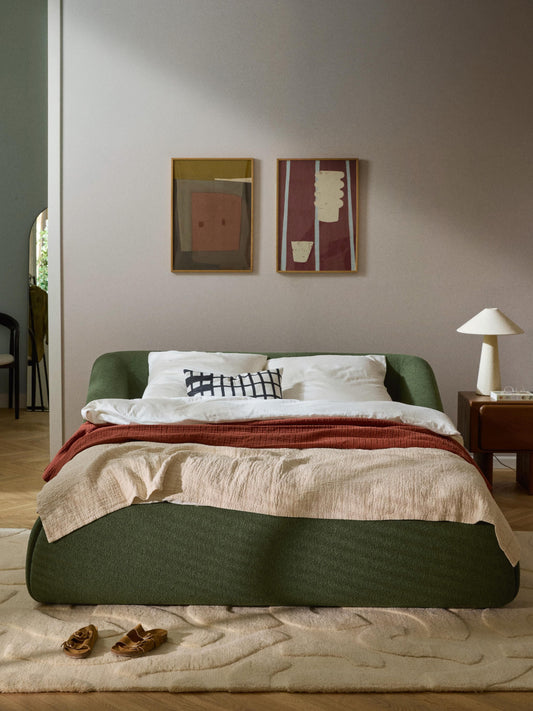 Fioranne Upholstered Bed in Bouclé