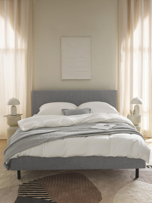 Giulmara Upholstered Bed with Wooden Feet
