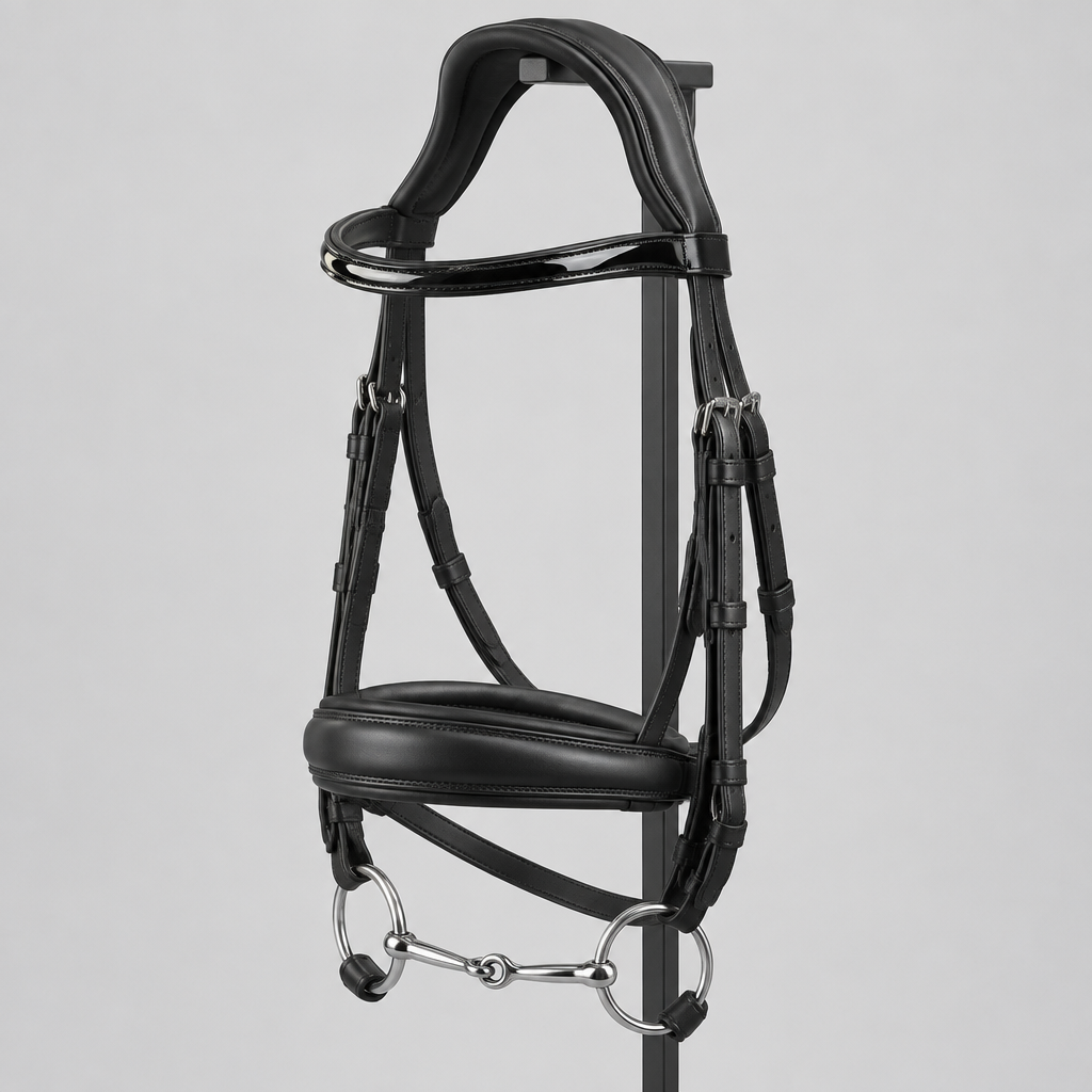 Brigliano Anatomic Snaffle Bridle, Calfskin