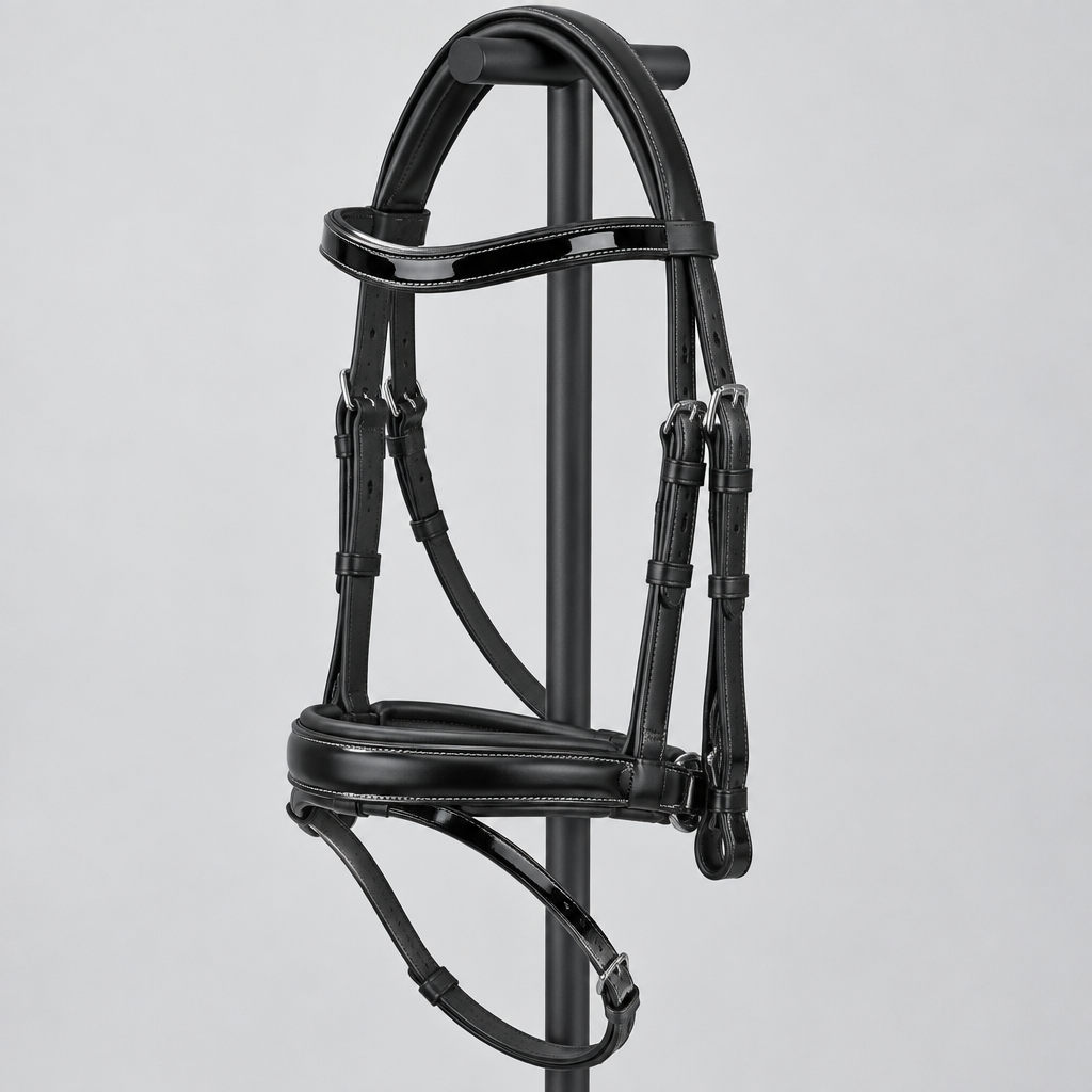 Brigliano Dressage Bridle with Crank Noseband, Bridle Leather