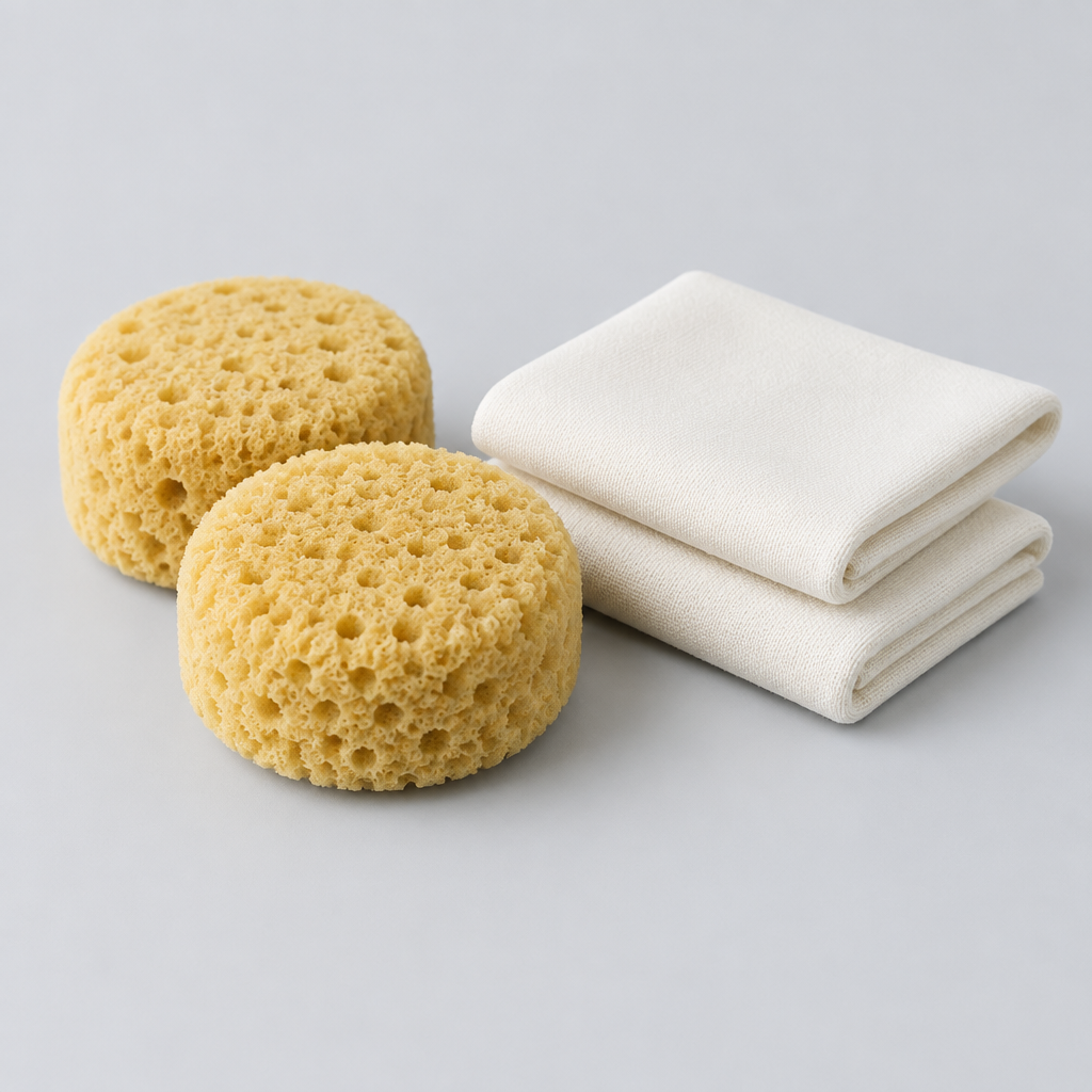 Leather Care Sponge and Cloth Set