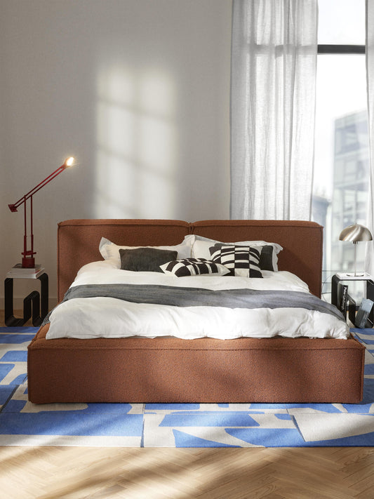 Lenskov Bouclé Upholstered Bed with Storage
