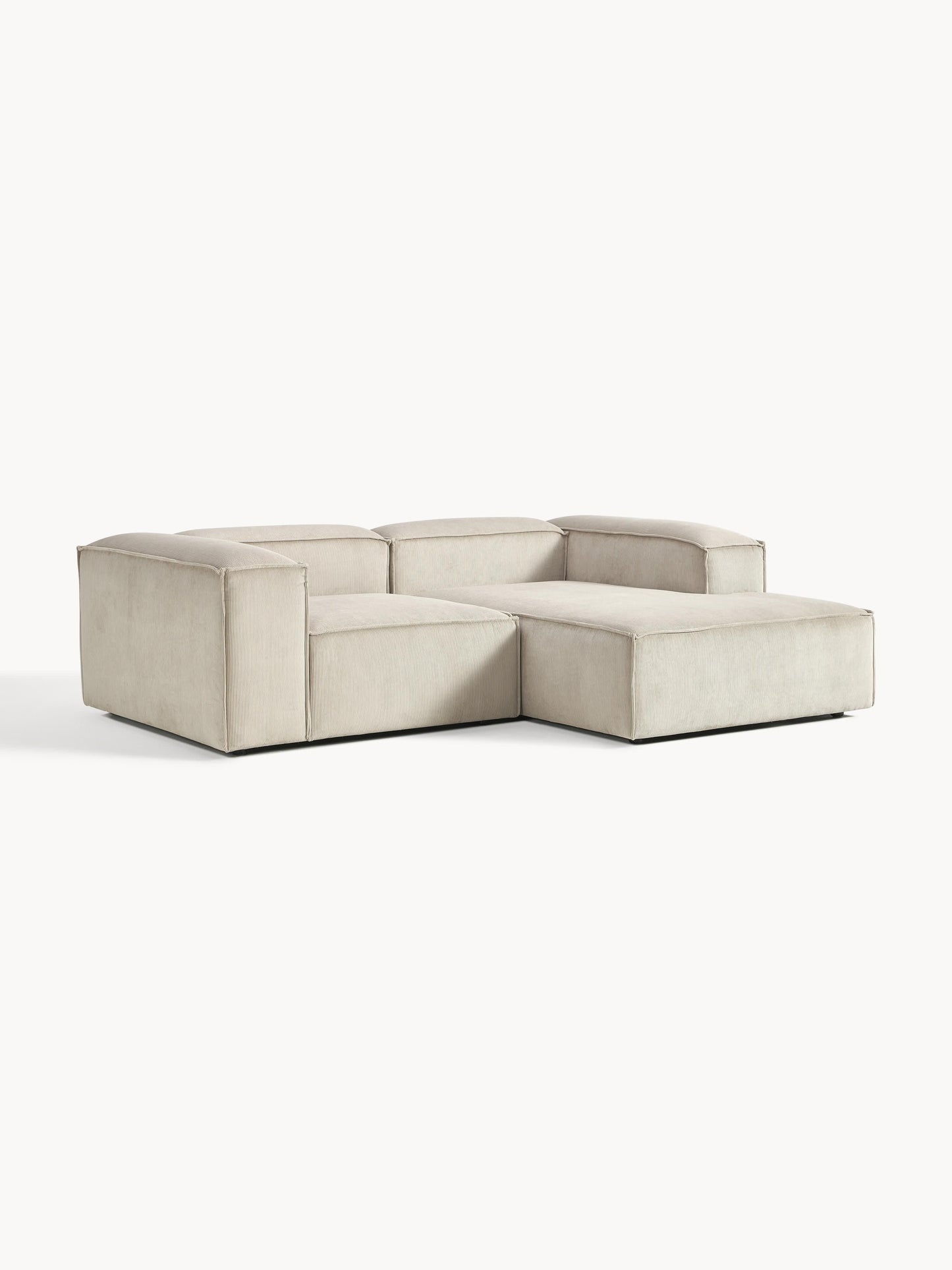 Lenskov Corduroy Modular Corner Sofa, 2-Seater