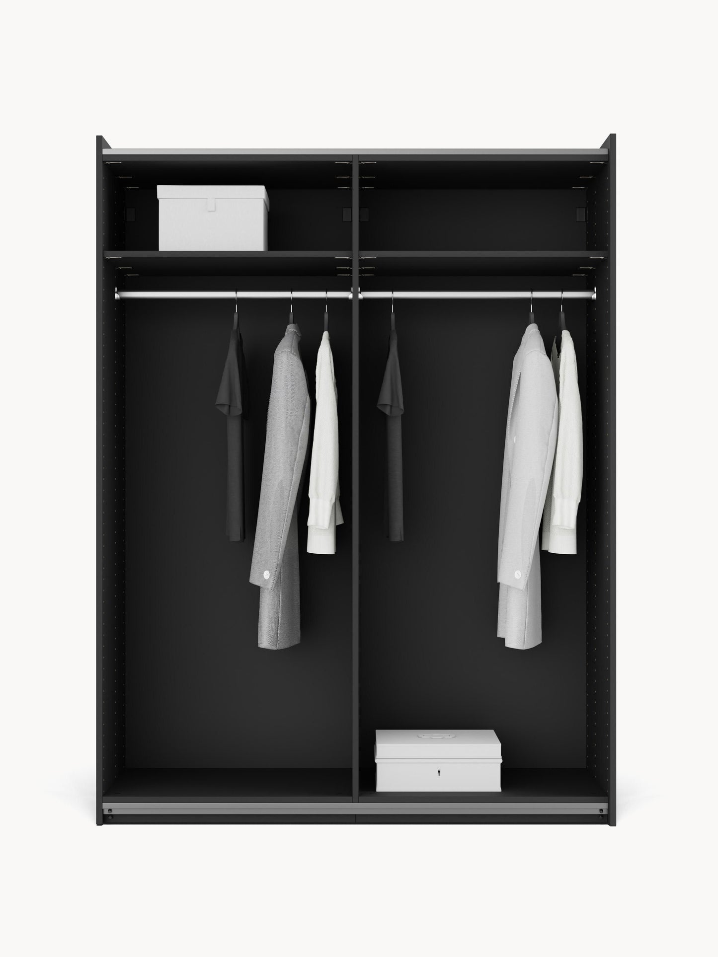 Leomvara Modular Sliding-Door Wardrobe, 150 cm Wide, in Various Sizes