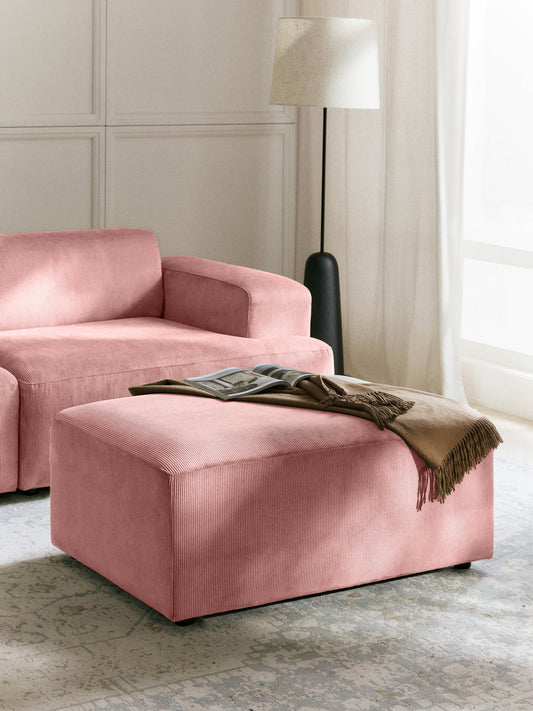 Melvaine Corduroy Stool, W 99 x D 72 cm