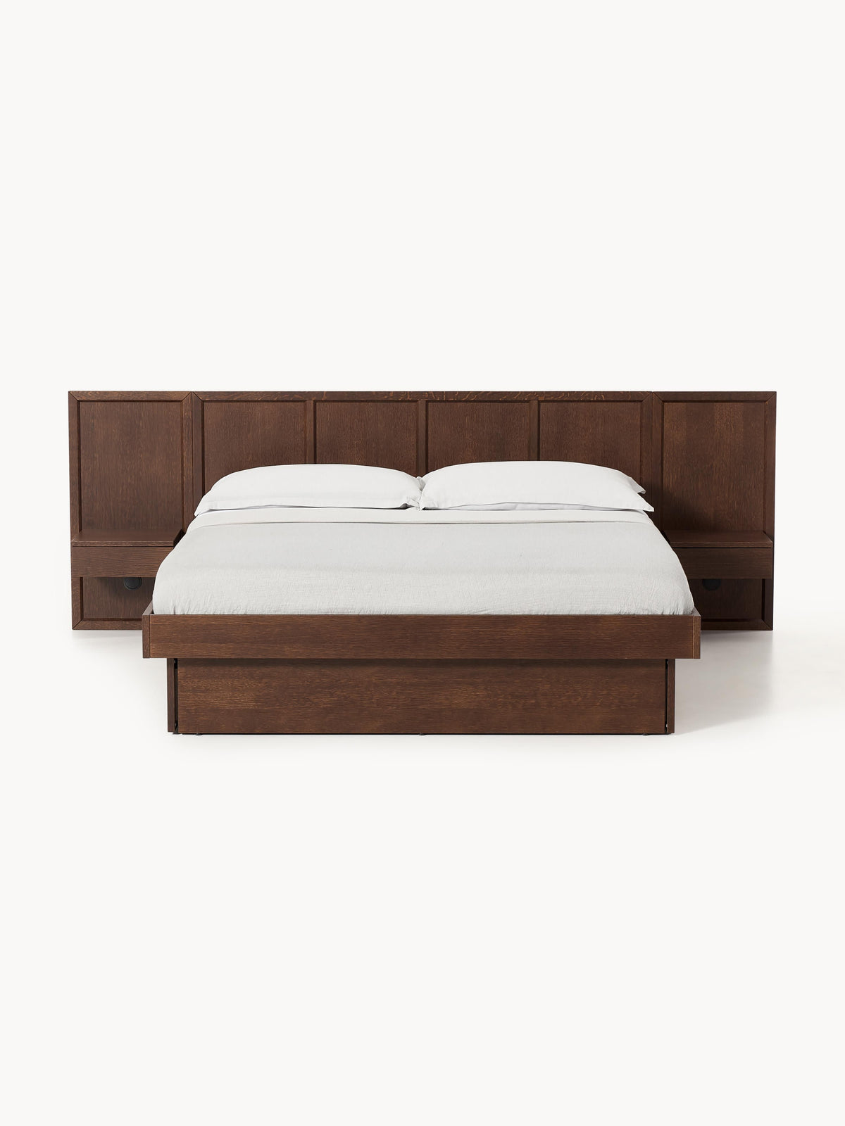Nantoral Wooden Bed with Bedside Tables and Headboard
