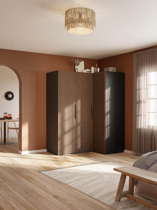 Simorel Modular Corner Wardrobe, 165 cm Wide, in Various Sizes