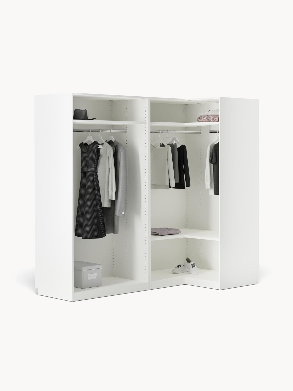Simorel Modular Corner Wardrobe, 215 cm Wide, in Various Sizes