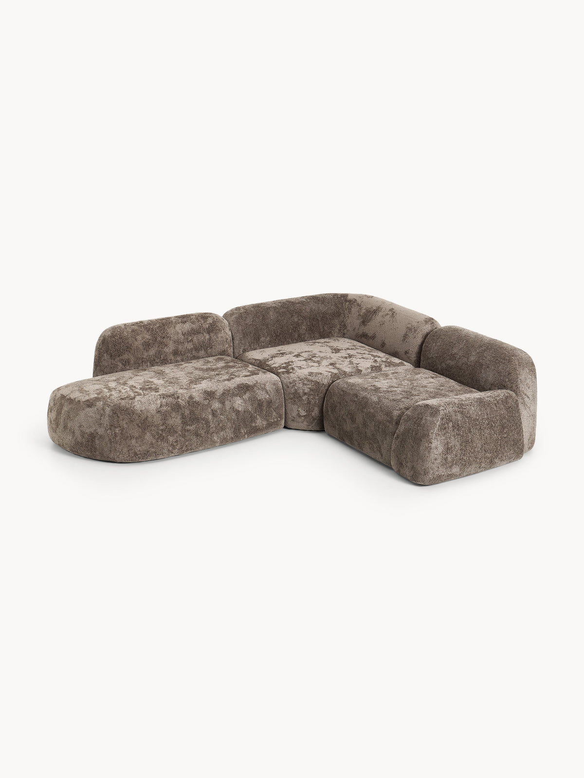Wolskane Modular Teddy Bouclé Corner Sofa (4-Seater) with Chaise Longue