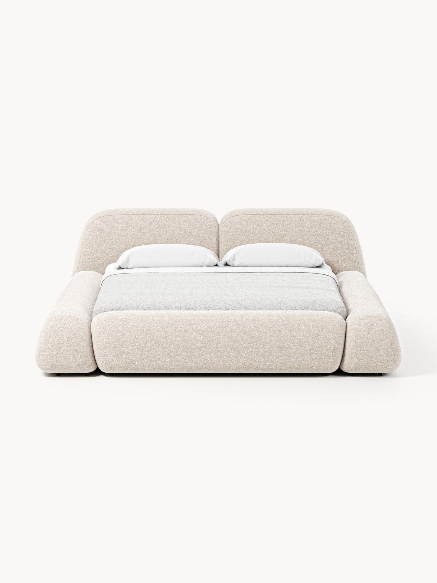 Wolskane Upholstered Bed in Bouclé