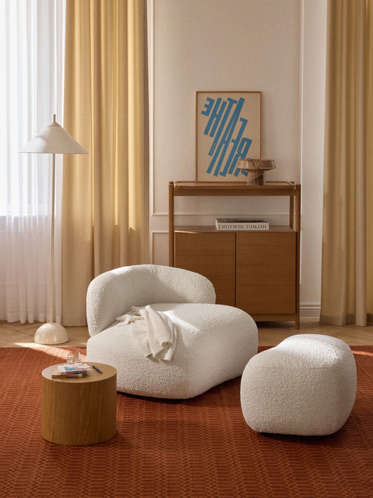 Albariza Lounge Chair in Bouclé
