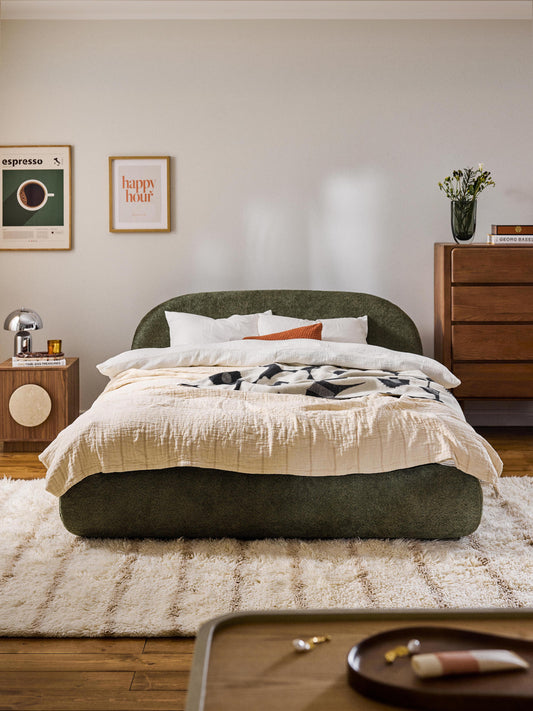 Albariza Teddy Bouclé Upholstered Bed
