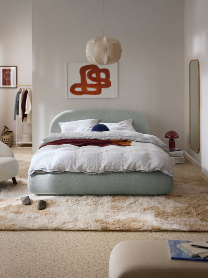 Albariza Upholstered Bed in Bouclé