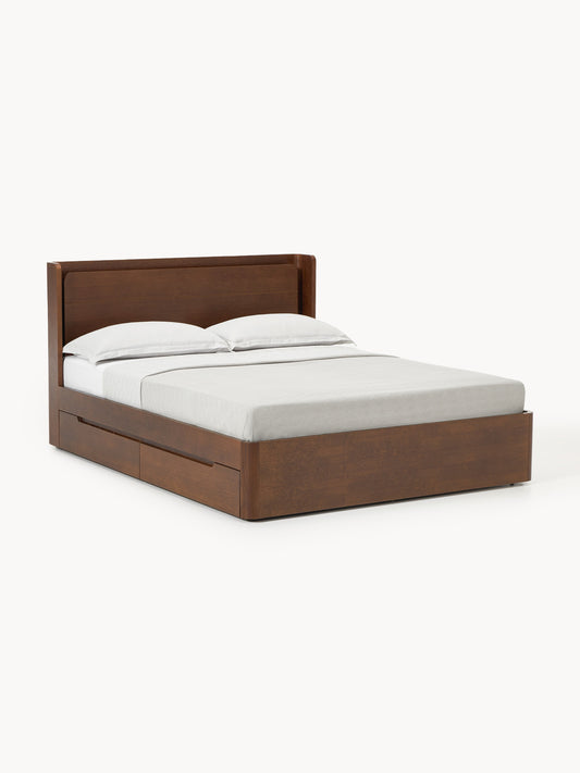 Alovern Wooden Bed with Drawers
