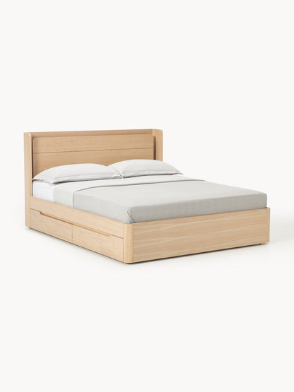 Alovern Wooden Bed with Drawers
