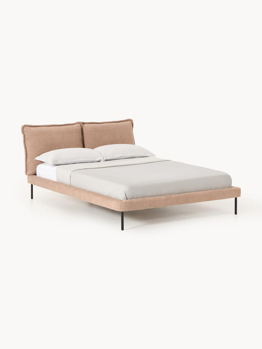 Amelienne Teddy Bouclé Upholstered Bed