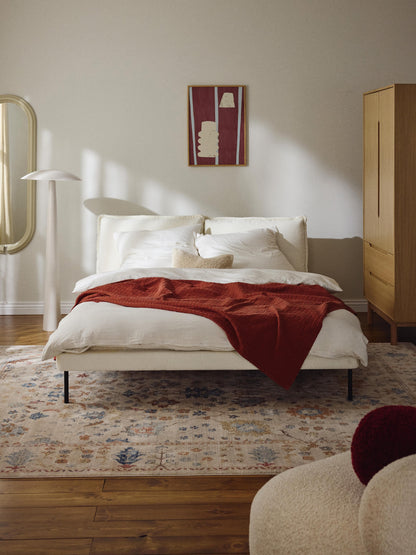 Amelienne Teddy Bouclé Upholstered Bed