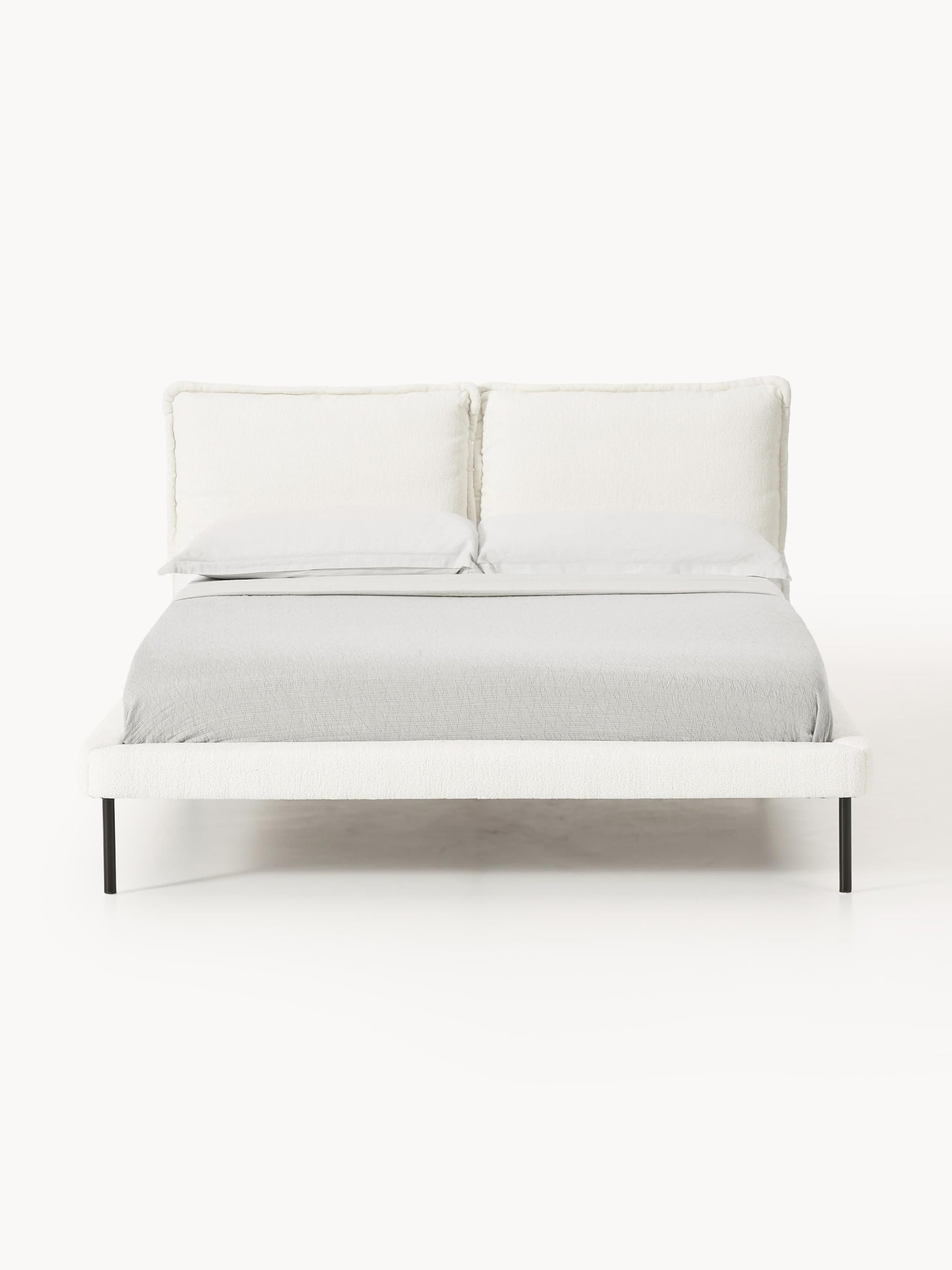 Amelienne Teddy Bouclé Upholstered Bed