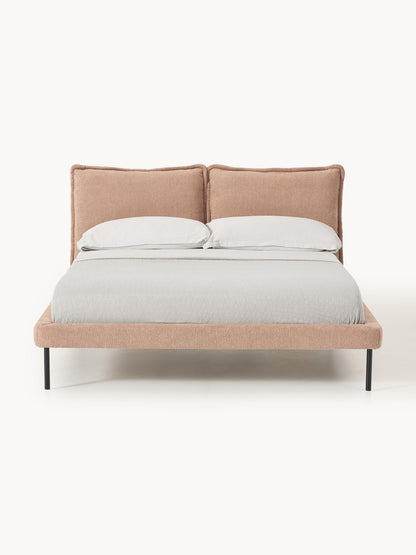 Amelienne Teddy Bouclé Upholstered Bed