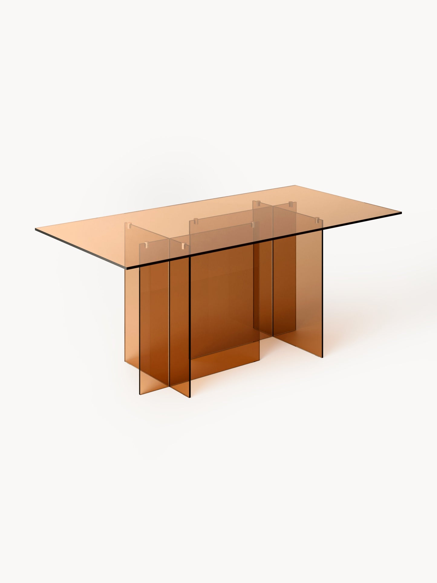 Anouvard Glass Dining Table, 180 x 90 cm