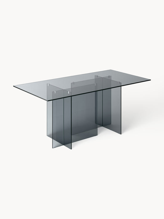 Anouvard Glass Dining Table, 180 x 90 cm
