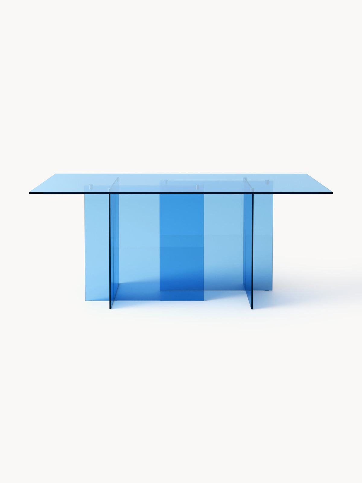Anouvard Glass Dining Table, 180 x 90 cm