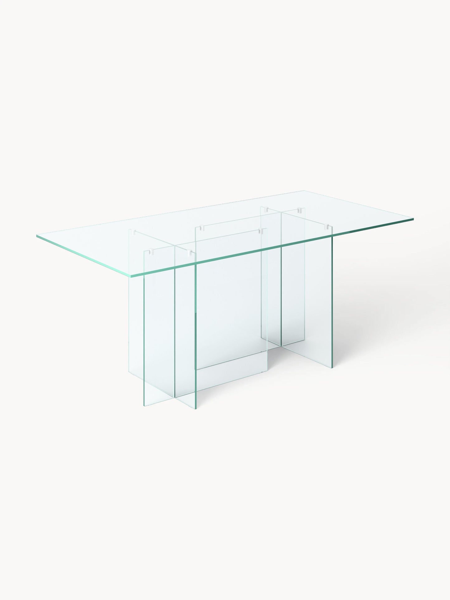 Anouvard Glass Dining Table, 180 x 90 cm