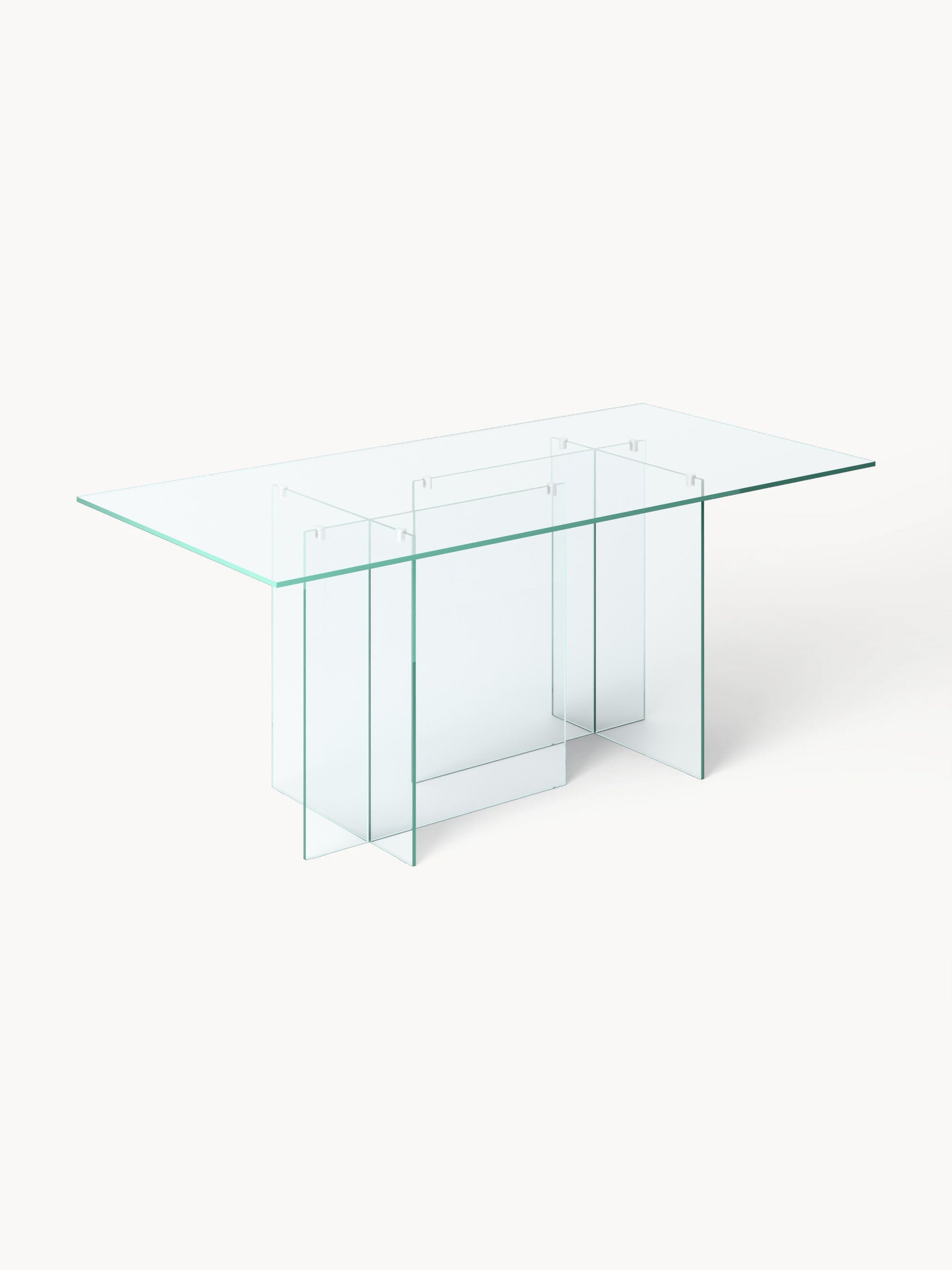Anouvard Glass Dining Table, 180 x 90 cm