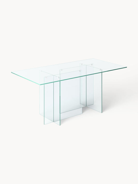 Anouvard Glass Dining Table, 180 x 90 cm