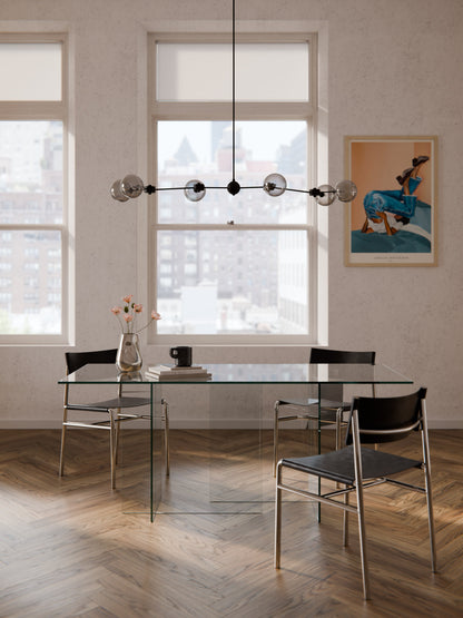 Anouvard Glass Dining Table, 180 x 90 cm
