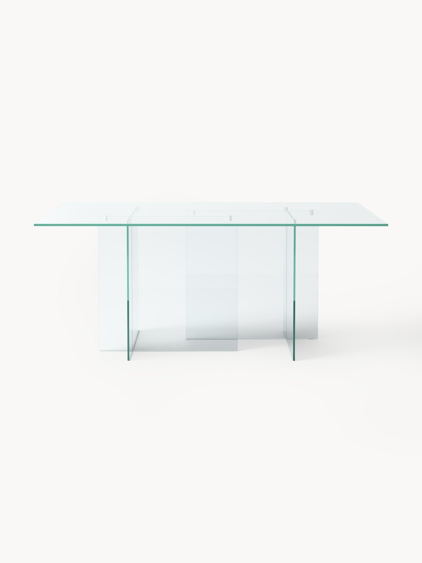 Anouvard Glass Dining Table, 180 x 90 cm