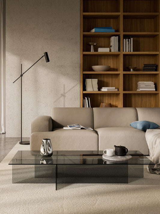 Anouvard Large Coffee Table in Glass, W 160 cm