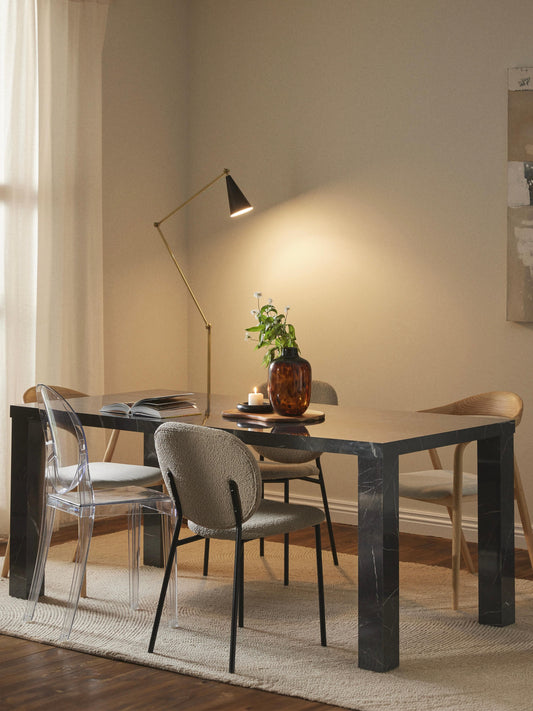Carlmond Marble-Look Dining Table, 180 x 90 cm