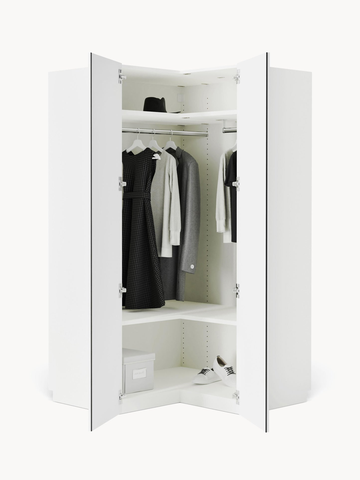 Charlbrune Modular Corner Wardrobe, 115 cm Wide