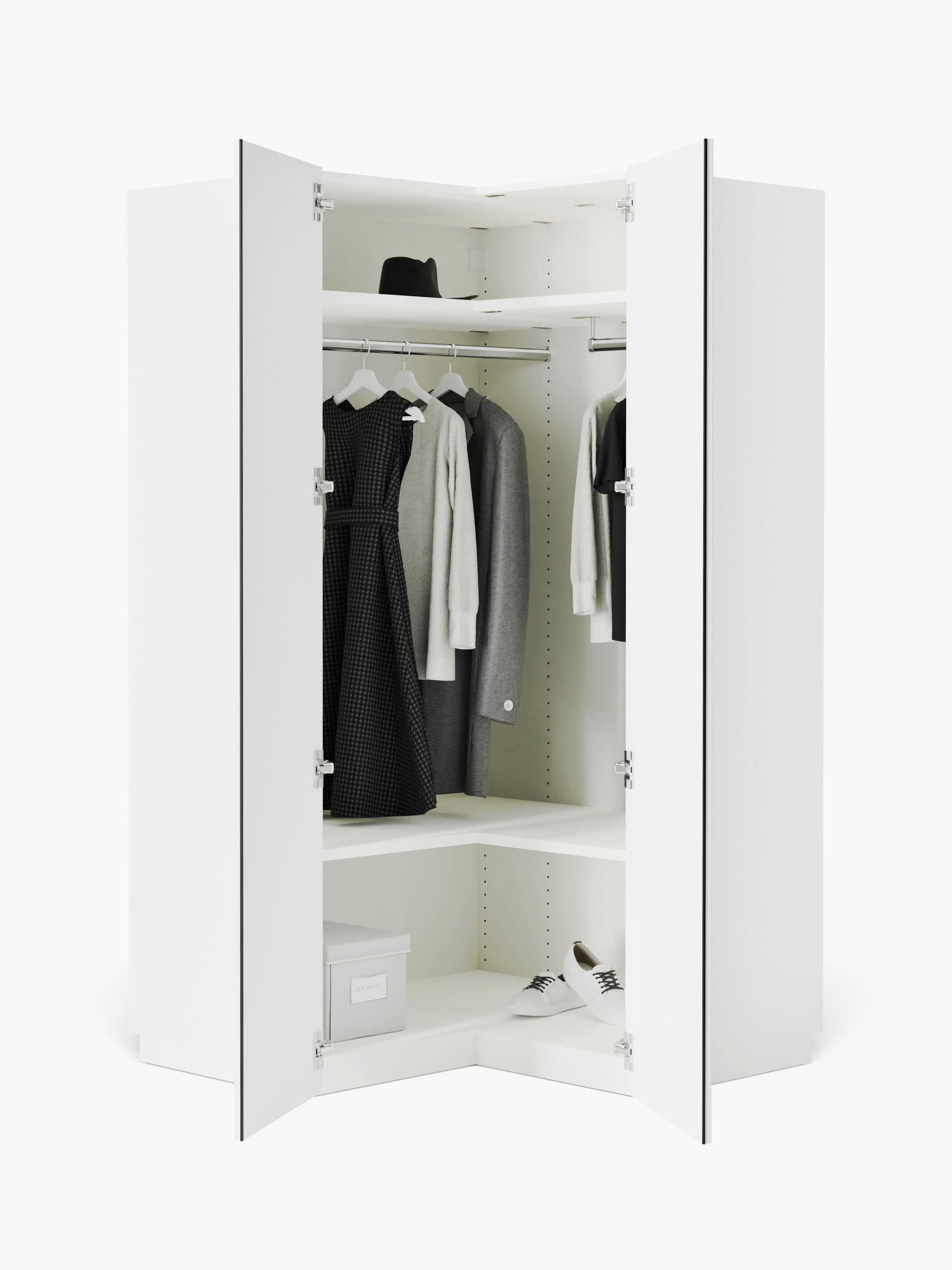 Charlbrune Modular Corner Wardrobe, 115 cm Wide
