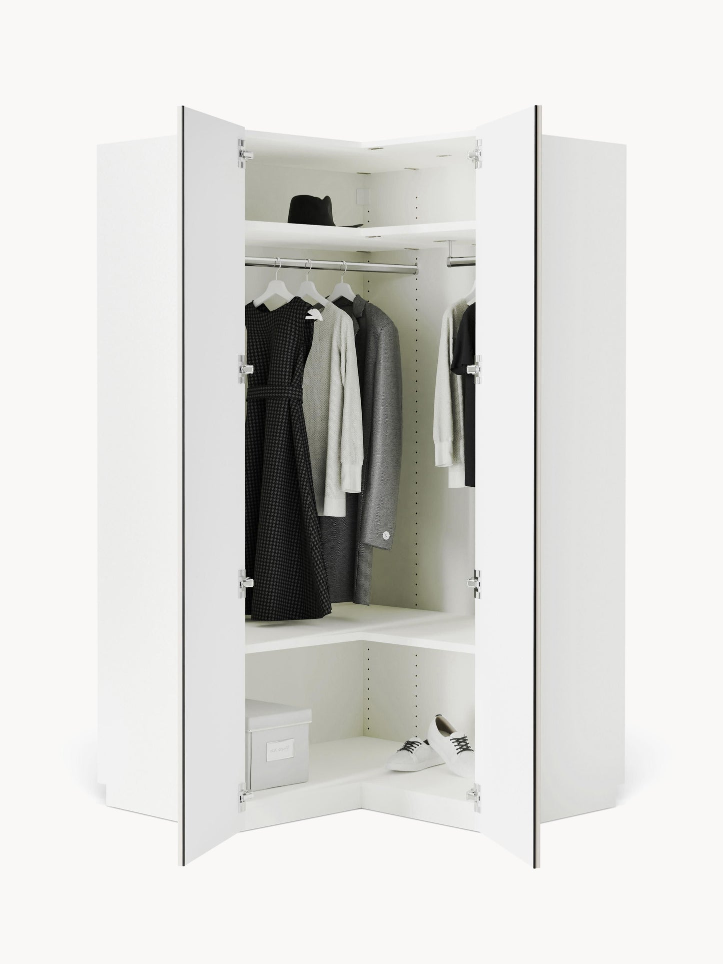 Charlbrune Modular Corner Wardrobe, 115 cm Wide