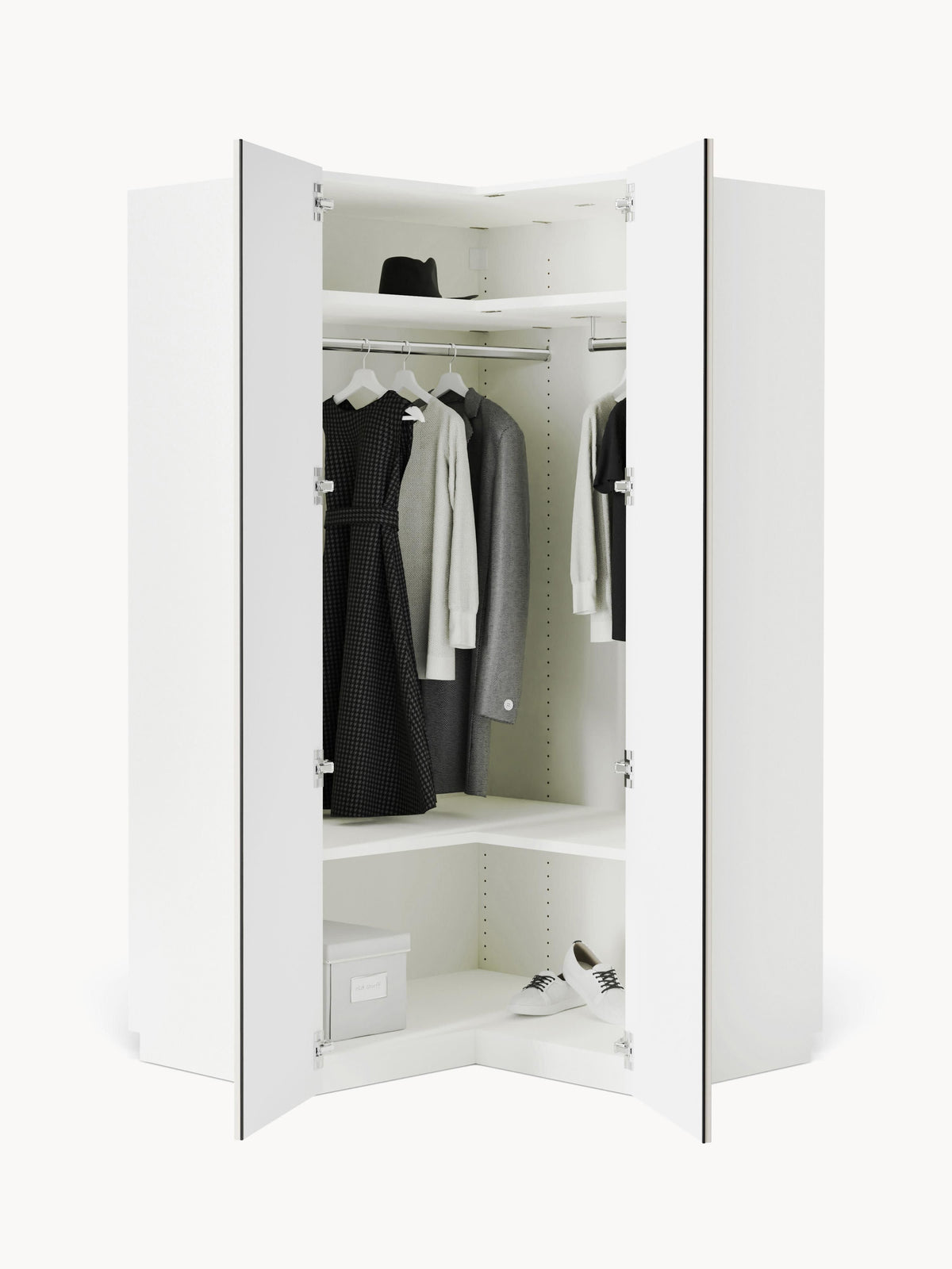 Charlbrune Modular Corner Wardrobe, 115 cm Wide
