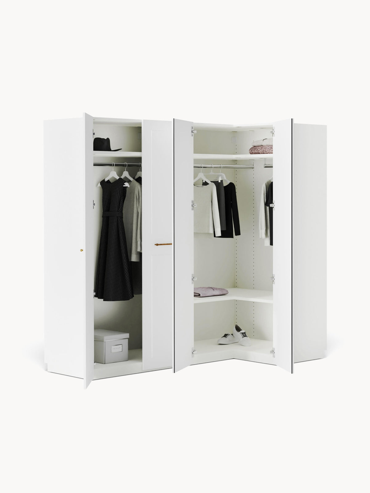 Charlbrune Modular Corner Wardrobe, 215 cm Wide, in Various Sizes