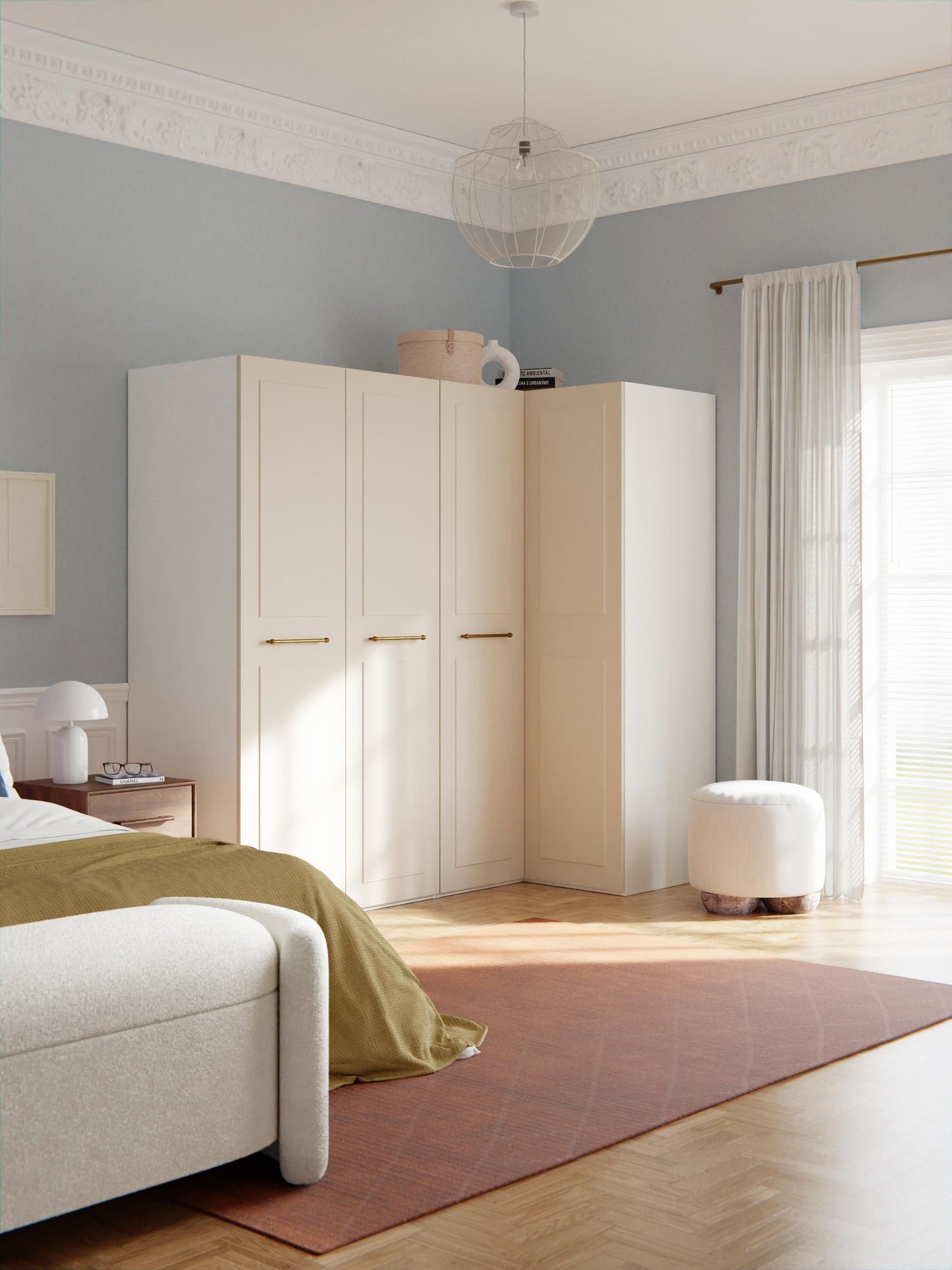 Charlbrune Modular Corner Wardrobe, 215 cm Wide, in Various Sizes